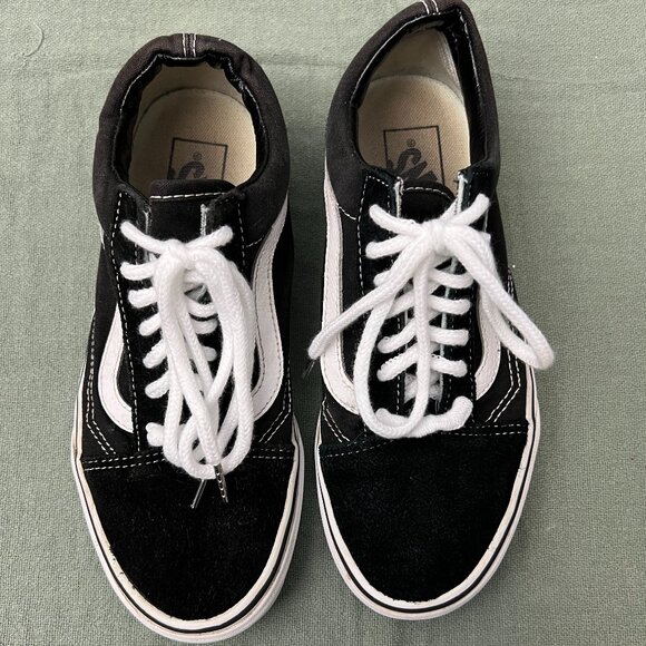 VANS Old Skool Black w White Side Stripe Skater Shoes Men: 5.5 Women: 7.0 - Picture 7 of 8